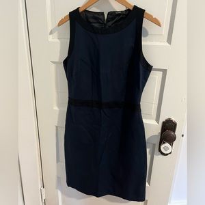 Tahari Blue and Black Dress - Size 8